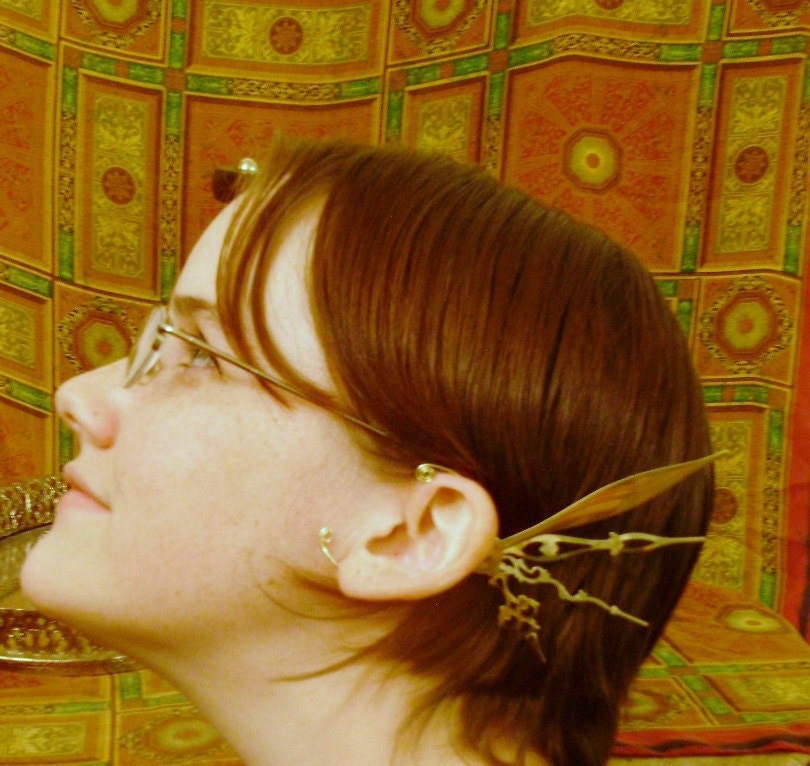 Steam Fae Clockwork Wings Filigree- Over The Ear Cuff Set Steampunk Accessory