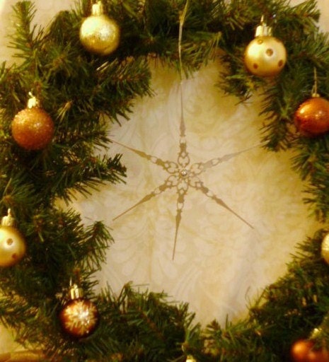 SILVER Steel Icicle- Steampunk Clock Hand Holiday Ornament