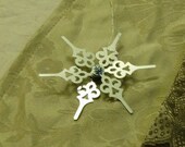 SILVER or BLACK Fine Ice- Steampunk Clock Hand Holiday Ornament