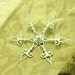 WHITE Snow Flower- Steampunk Clock Hand Holiday Ornament