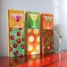 Original Painting, MARTINI TIME, Three 12x4 Oil on Canvas, Home Decor, Cocktail Art, Modern Art