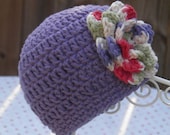 Blooming Blossom Beanie (NB-3T) -- Custom Made to Order