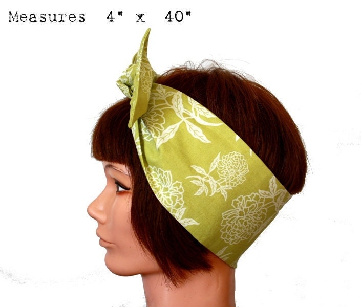 Bow hair tie, Vintage Inspired Head Scarf, Rainbow, Colorful, Bright, Retro