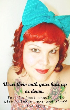 Bow style, Vintage Inspired Head Scarf, Butterflies, Summertime, Retro
