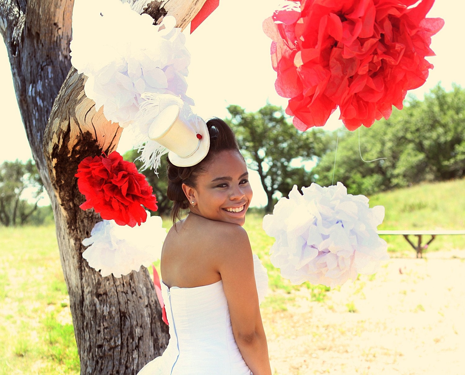 Bridal Mini Top Hat  with Ostrich plume