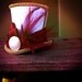 Top Hat - Tiny Hat for willing Dogs, Children and Women Red Gold White