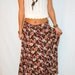 Beautiful Flower Maxi Skirt Rayon Grunge Floral Rose Flower Full Length Skirt