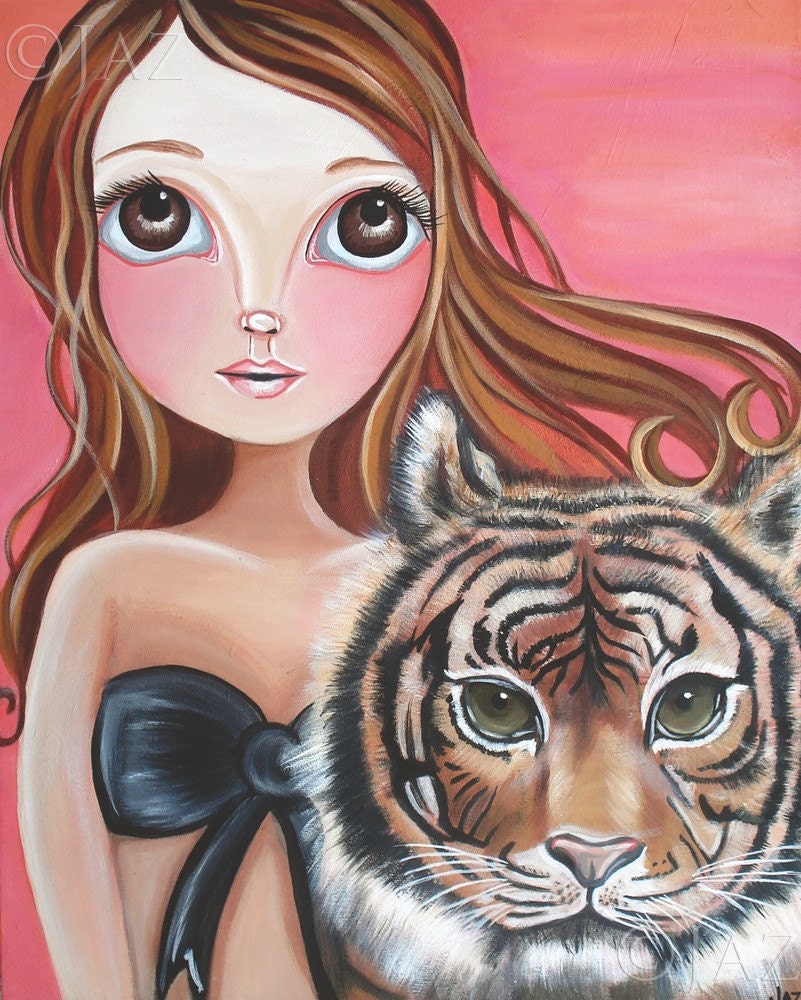 ART PRINT - "Tiger Princess" - by Jaz Higgins - 8x10