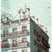 Wall Art, Print, city skyline, light blue house, 5.5x11.5