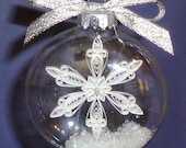 Quilled Snowflake Inside Glass Ornament Pattern