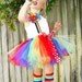 Custom boutique clown carnival tutu costume...birthday parties,,photo shoot...pagents..., 3 6 9 12 24 months... 2t 3t 4t 5t
