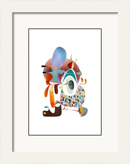 Abstract print Taurus Europa art print
