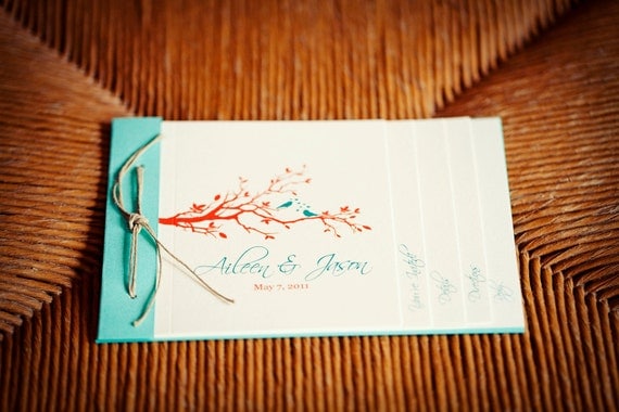 The Aileen Booklet Wedding Invitation SAMPLE
