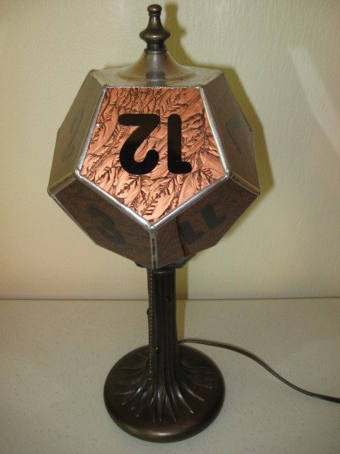 d12 lamp with metal base
