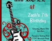 Rockstar Birthday Invitation , Rock Star Birthday Party Invitations, Printable or Printed Il_170x135