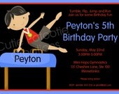 Boys Gymnastics Birthday Invitation Twin Boys Gymnastics Birthday Party Invitation Boy Gymnastics Invite Printable Il_170x135
