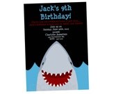 Shark Birthday Invitation Shark Invitations Printable or Printed Il_170x135