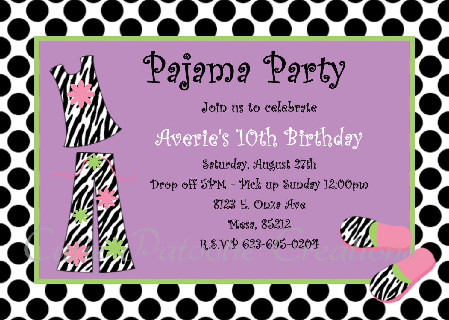 pajama-party-invitation-pajama-party-by-cutiestiedyeboutique