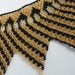 CHRISTMAS SALE Bib Necklace Vintage Art Deco Regal Chevron Black & Gold Collar One of a Kind Statement