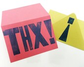 THX... thanks... letterpress note card
