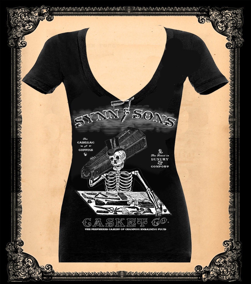 Synn & Sons Casket Company V-neck Tee