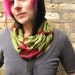 upcycled tshirt scarf- sage green and maroon- cherry absinthe