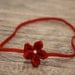 Newborn Headband, Baby Headband, Red Small FLower Headband, petit newborn headband