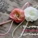 pink small flower headband, pink baby headband, white small flower headband, newborn photography prop, gift set