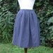 vintage blue grey polka dot skirt (M/L)