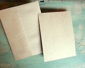 100 Kraft A7 FLAT Cards / Envelopes: 100 5 1/8 x 7 FLAT Kraft Cards and 100 A7 Kraft Envelopes - Recycled Flat Cards and Envelopes