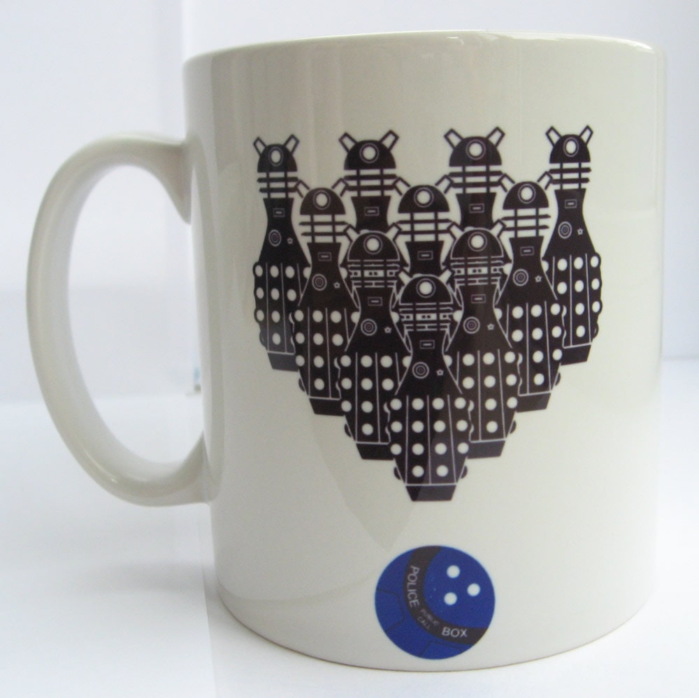 Doctor Who Dalek Ten Pin Bowling Ceramic Mug