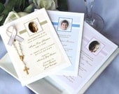 First Holy Communion Remembrance Prayer Cards with Rosary