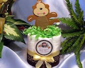 LIL MONKEY mini diaper cake centerpiece monkey baby shower favors
