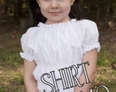 Girls Shirred Peasant Top PROMO Many Colors