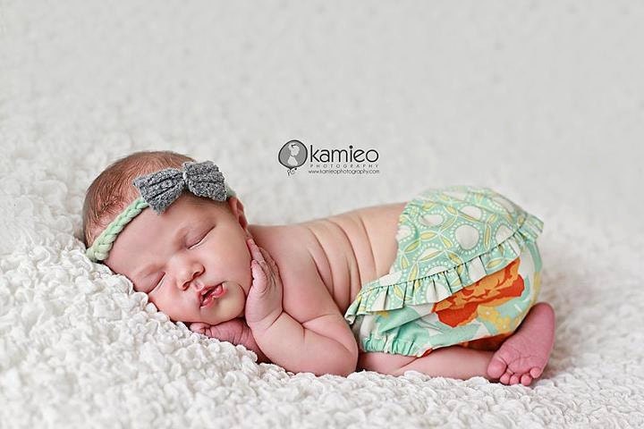 Green Yellow and Orange Ruffled Baby Bloomers
