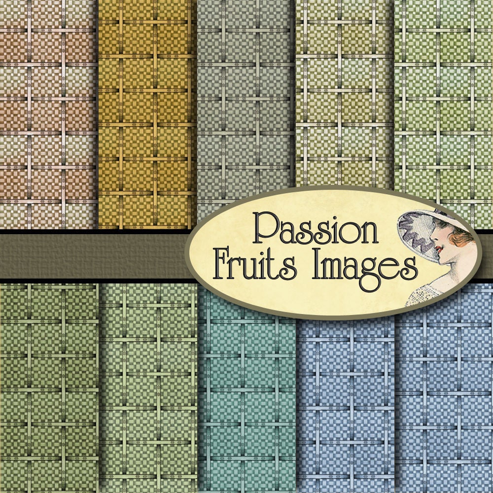 Basketweave Pattern Antique Wallpaper by PassionFruitsImages