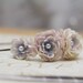 Morning Dove White Flower Headband with Pearl Center