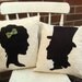 1800s Silhouette Pillows- Customizable