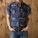 Vintage Boats All Over Print Shirt in Navy Blue