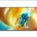 Aqua Abstract Art. Original Painting. Large 36". Title "Luna" by Renae Schoeffel