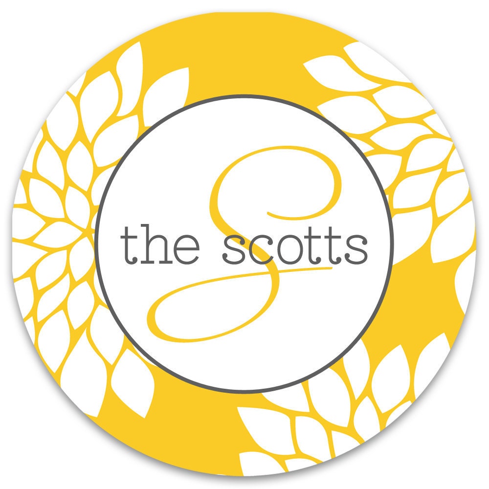 Personalized Melamine Plate (Custom with Name and Initial) Il_170x135