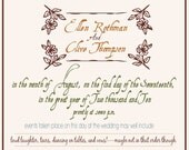 Wedding Invitation woodland poster style wedding invitation