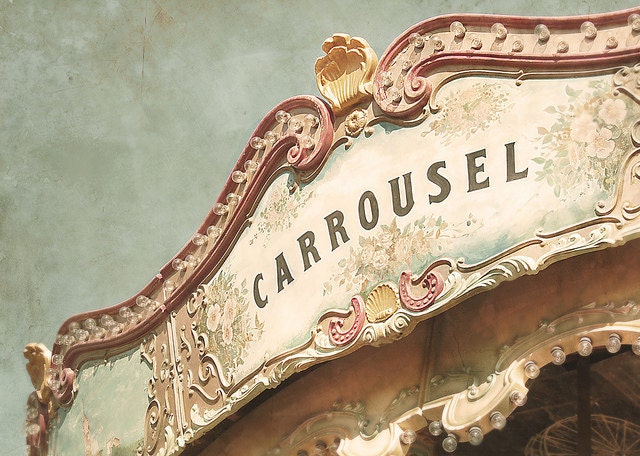 Carnival photograph - fine art photography print - dreamy, pastel, carousel photo, Barcelona, home decor