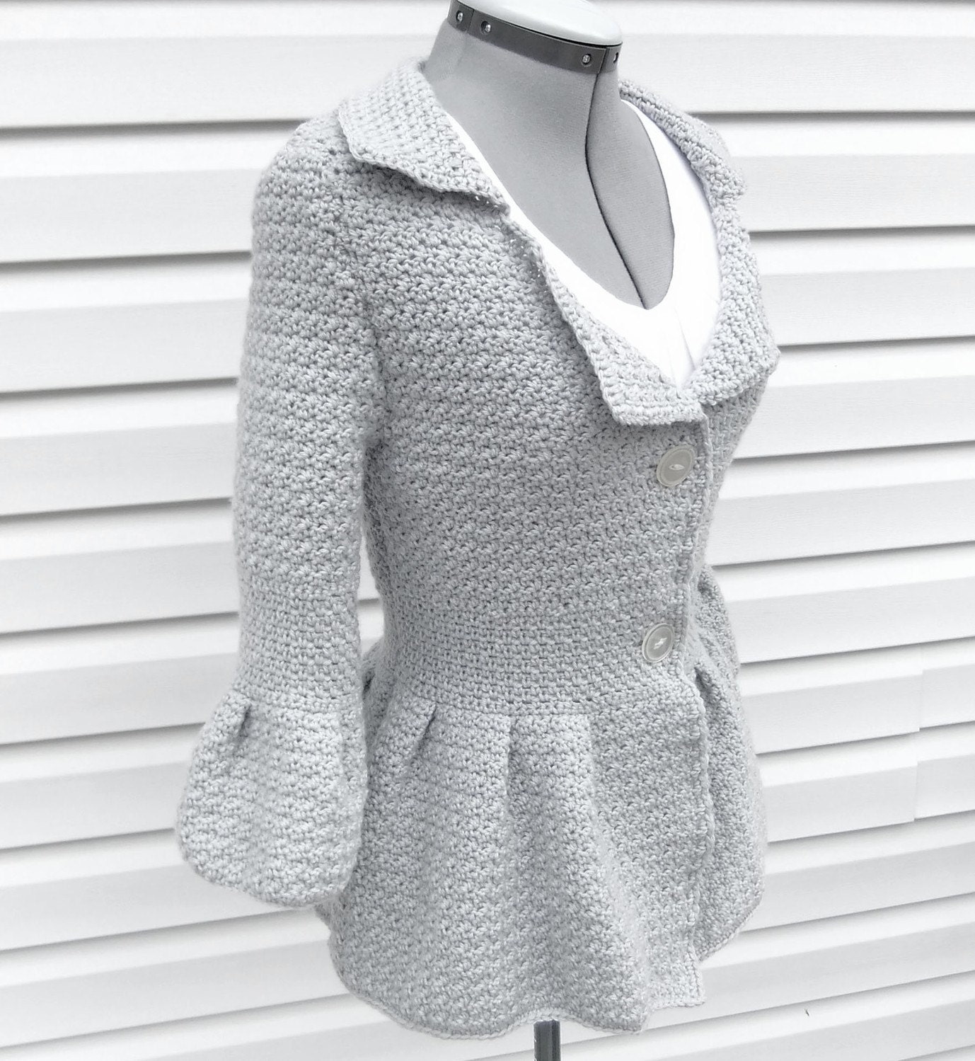 Jacket Cloudy Skies Fitted Sweater Jacket (SMALL)