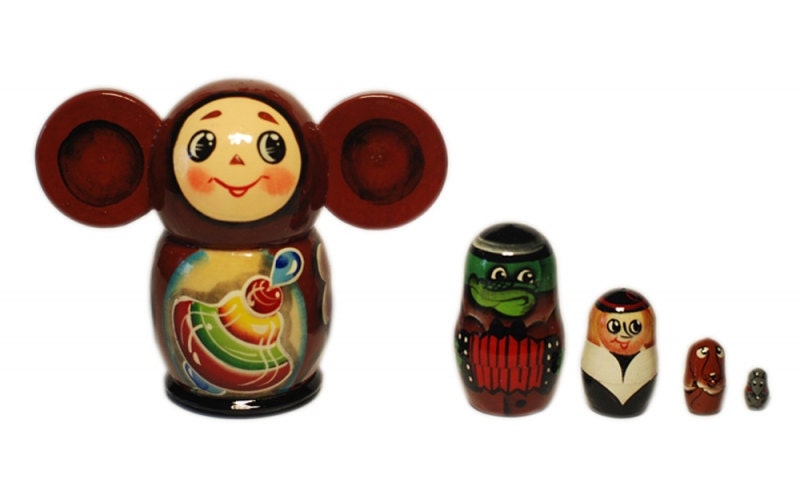 Cheburashka nesting doll matryoshka 5pc