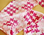 Pink Houndstooth Vintage Scarf