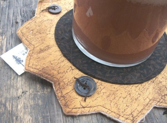 Primitive Country Sunflower Candle Mat