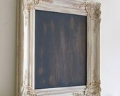 RUSTIC Wedding Chalkboard Sign Vintage Wedding Decor Framed Chalkboard Old World Ornate Cream Distressed Kitchen Chalk Board- MORE COLORS
