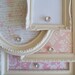 NEW DESIGN - - Shabby Chic Vintage Shades of Pink and White Ornate Collection Collage of Magnetic Boards