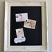 CHALKBOARD Vintage Wedding Chalk Board Framed Chalkboard Kitchen Organizer Magnet Board Ivory White Cottage French Country - MORE COLORS